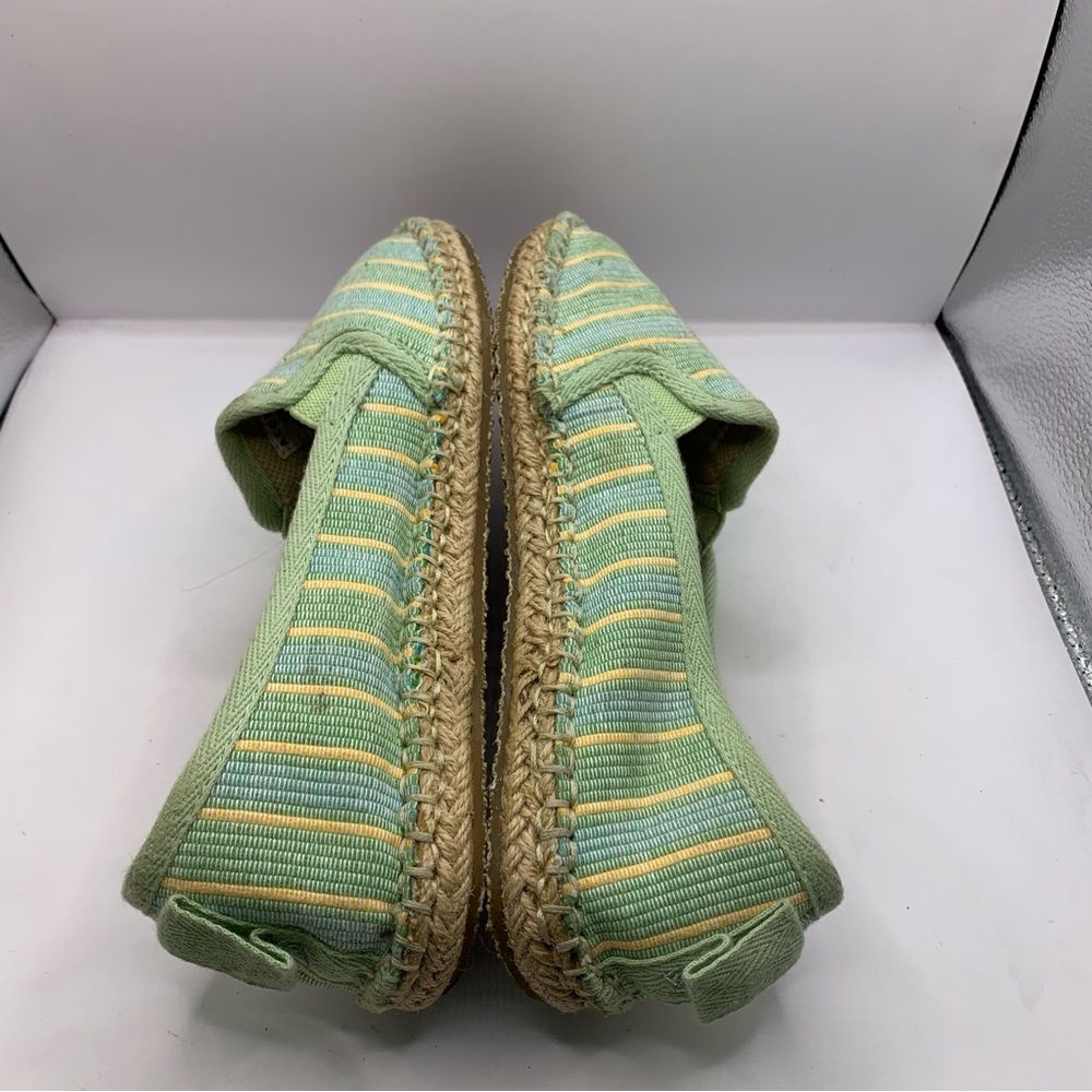 Acorn Women’s 8 Comfort Slip-on Flats Espadrille Acqua Blue/Green Shoes - Picture 6 of 9